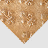 fleur de lis, goudbeschilderd hout,  hout tissuepapier (Detail)