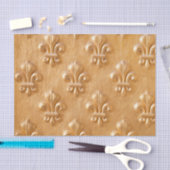 fleur de lis, goudbeschilderd hout,  hout tissuepapier (Craft)