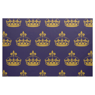 Fleur De Lis Gouden Kroon Koninklijk Lelie Bloem M Stof