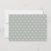 Fleur-de-lis Gray White Wedding RSVP Kaarten (Achterkant)