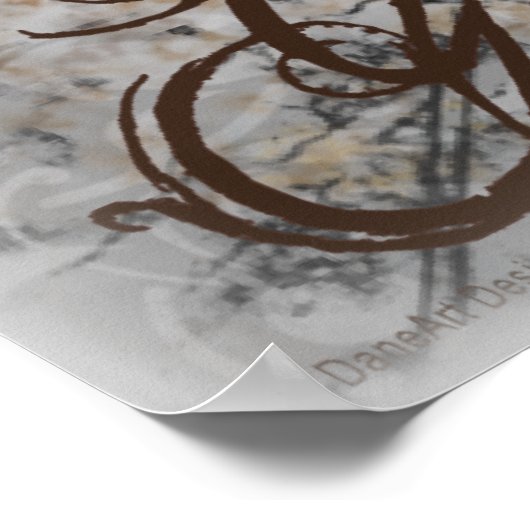 Fleur-De-Lis Great Dane Poster (Hoek)