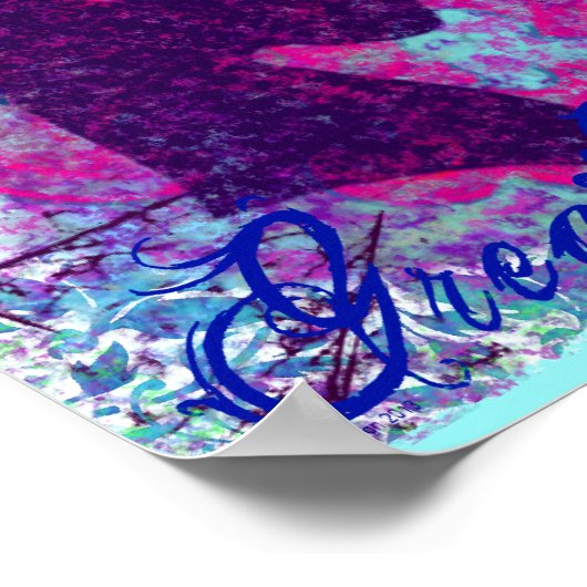 Fleur-De-Lis Great Dane Poster (Hoek)