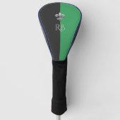 Fleur De Lis Green Golf Head Hoesje Golfheadcover (Voorkant)