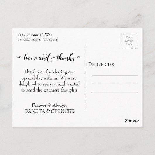 Fleur de Lis Green Lights | Foto's en Bedankt Briefkaart (Achterkant)