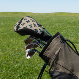 Fleur de Lis, Green on Beige, Royal, Your Name Golfheadcover