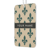 Fleur de Lis, Green on Beige, Royal, Your Name Luchtverfrisser (Links)