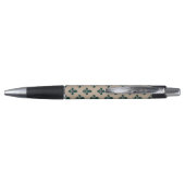 Fleur de Lis, Green on Beige, Royal, Your Name Pen (Achterkant)