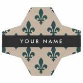 Fleur de Lis, Green on Beige, Royal, Your Name Voetbal (Enkel)