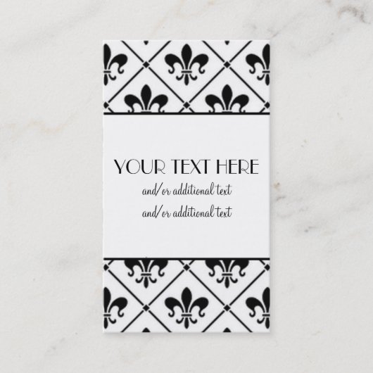 Fleur De Lis-grens Visitekaartje (Voorkant)