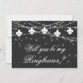 Fleur de Lis Grijze Lichten | Be My Maid of Honor  (Voorkant)