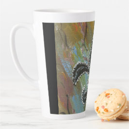 Fleur de lis groen latte mok