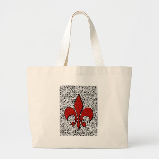 fleur de lis grote tote bag (Voorkant)