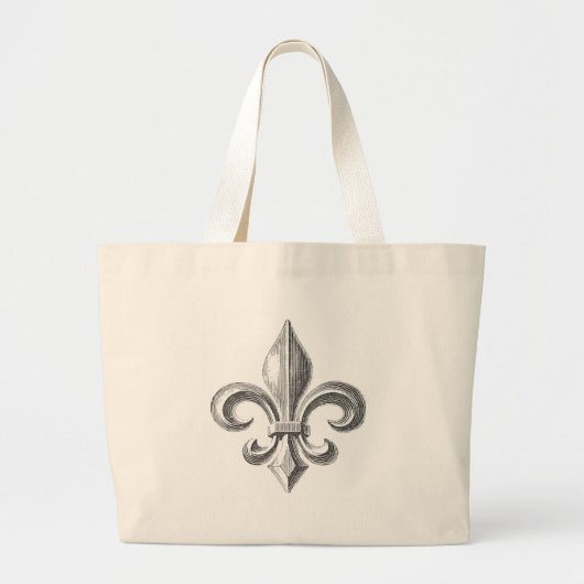 Fleur de Lis Grote Tote Bag (Voorkant)
