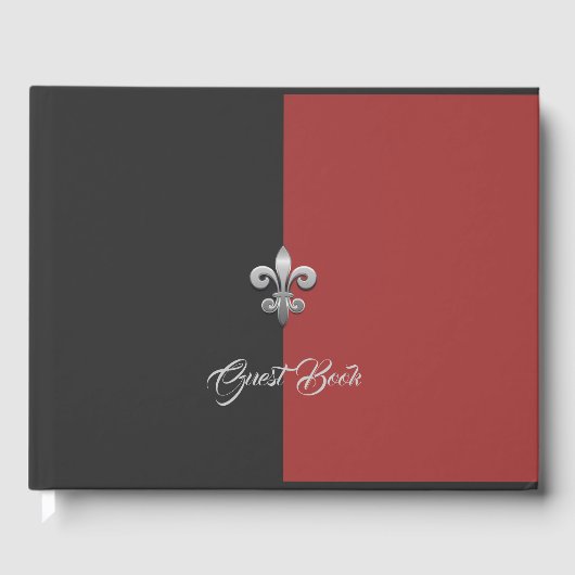 Fleur De Lis Guest Book Gastenboek (Voorkant)
