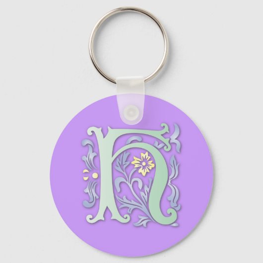 Fleur-de-lis H Monogram Sleutelhanger (Voorkant)