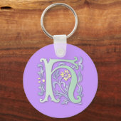 Fleur-de-lis H Monogram Sleutelhanger (Voorkant)