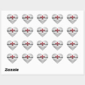 Fleur de Lis Hart Bruiloft Sticker (Vel)
