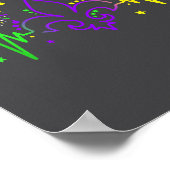 Fleur De Lis Heartbeat Nurse Mardi Gras Carnival M Poster (Hoek)