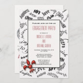 Fleur de lis Heartfelt Expressions Verloving Kaart (Voorkant / Achterkant)