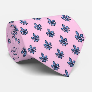 Fleur-de-lis Heraldic Pink tweezijdig Stropdas