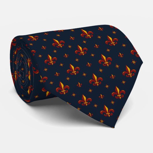 Fleur De Lis Heren Das (Opgerold)