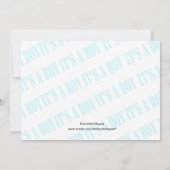 Fleur de Lis Het is een Jongen Baby shower Kaart (Achterkant)