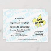 Fleur de Lis Het is een Jongen Baby shower Kaart (Voorkant / Achterkant)