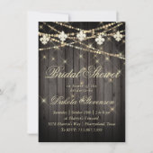 Fleur de Lis Houten Lichten | Rustieke douche Kaart (Voorkant)