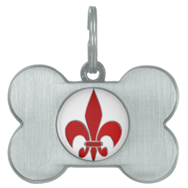 Fleur de Lis Huisdieren Naamplaatje (voorkant)