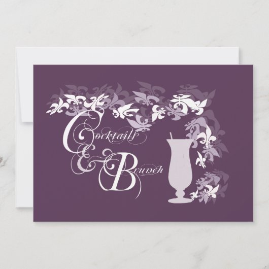 Fleur de Lis Hurricane Cocktails en Brunch Kaart (Voorkant)