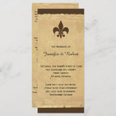 Fleur de Lis huwelijksprogramma Programmakaart (Voorkant / Achterkant)