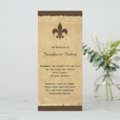 Fleur de Lis huwelijksprogramma Programmakaart (Staand voorkant)