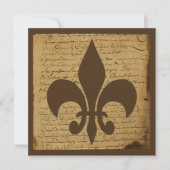  Fleur de Lis huwelijksuitnodiging Kaart (Voorkant)