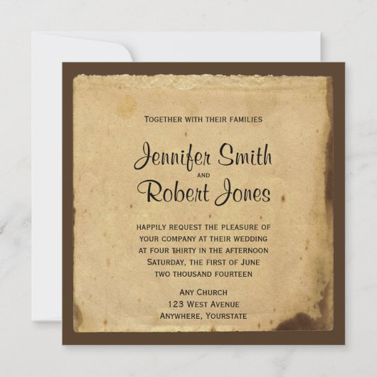 Fleur de Lis huwelijksuitnodiging Kaart (Achterkant)