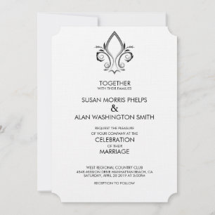 Fleur De Lis Icon Wedding Uitnodiging