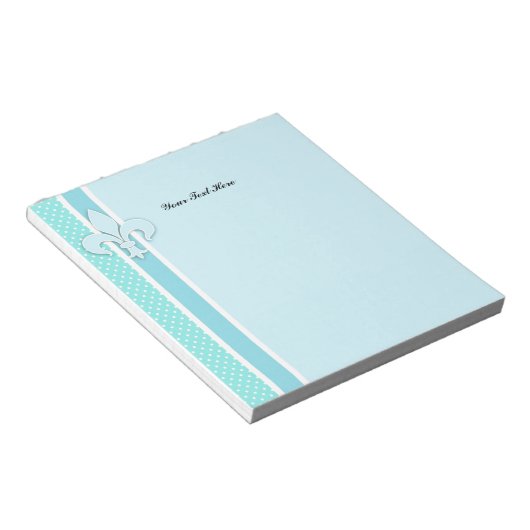 Fleur-de-Lis in blauw Notitieblok (Schuin)