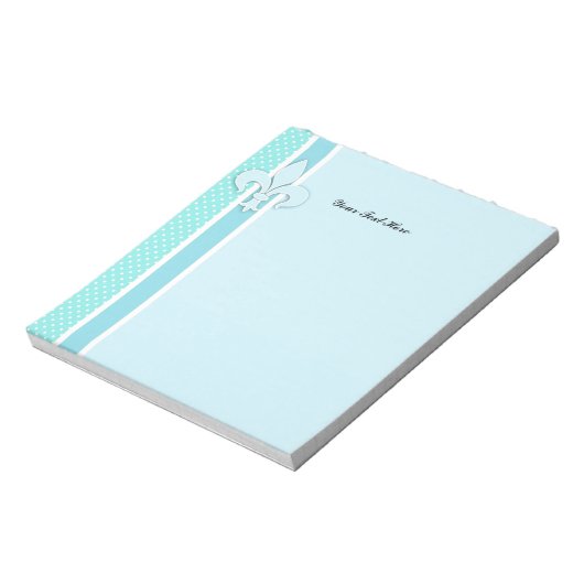 Fleur-de-Lis in blauw Notitieblok (Linkerzijde)