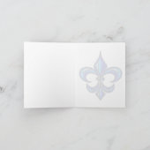 Fleur de Lis in Blue Kaart (Binnen)