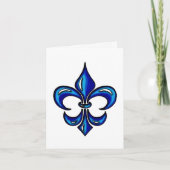 Fleur de Lis in Blue Kaart (Voorkant)