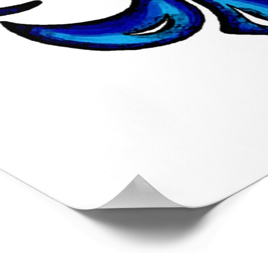 Fleur de Lis in Blue Poster (Hoek)