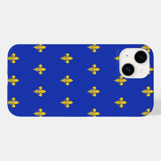 Fleur de Lis in de Royal Blue Phone Case (Achterkant (horizontaal))