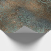 Fleur De Lis in een Rusty-achtergrond Cadeaupapier (Hoek)