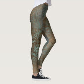 Fleur De Lis in een Rusty-achtergrond Leggings (Rechts)