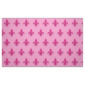 Fleur de Lis in Fuchsia Pink in lichtroze Stof (Fat Quarter)
