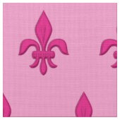 Fleur de Lis in Fuchsia Pink in lichtroze Stof (Close Up)