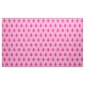Fleur de Lis in Fuchsia Pink in lichtroze Stof (Yard (91,4 cm))