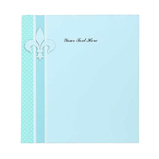 Fleur-de-Lis in het blauw Notitieblok (Voorkant)