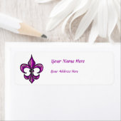 Fleur de Lis in Paars Lavender Etiket (Insitu)