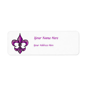 Fleur de Lis in Paars Lavender Etiket