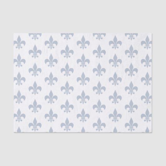 Fleur De Lis in Slate Blue Tissue Paper Tissuepapier (Voorkant)